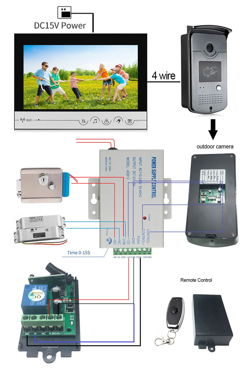 Tuya 9 inch color wireless WiF - огляд і ціна Smart Doorbell Wired