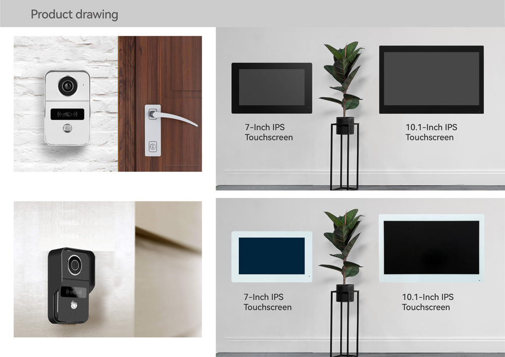 For add 1pcs LCD TUYA 2-wire 1 - огляд і ціна Smart Doorbell Wired