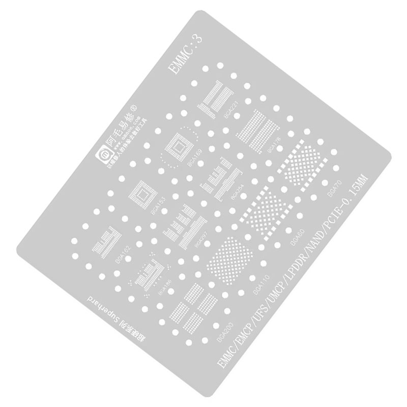 AMAOE EMMC3 BGA Reballing Sten - огляд і ціна Tasmota Flash Tool