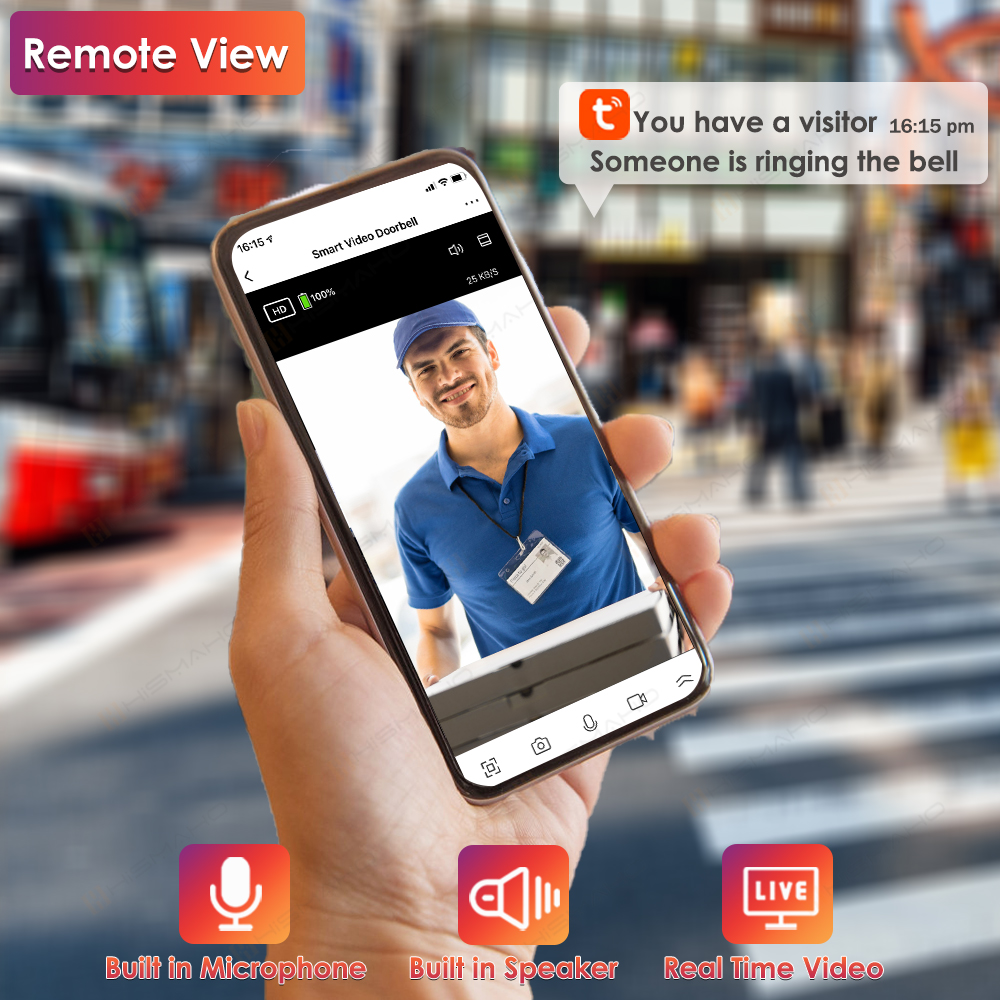 Tuya WiFi Doorbell Camera Outd - огляд і ціна Smart Doorbell Wired