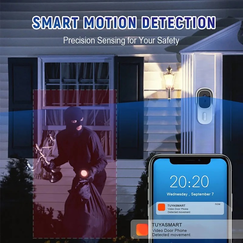Wide View Tuya Smart Life APP  - огляд і ціна Smart Doorbell Wired