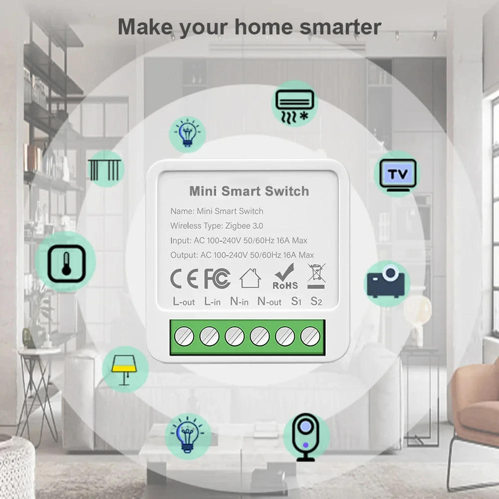 Mini WIFI Zigbee3.0 Smart Swit - огляд і ціна Smart Home Automation Diy