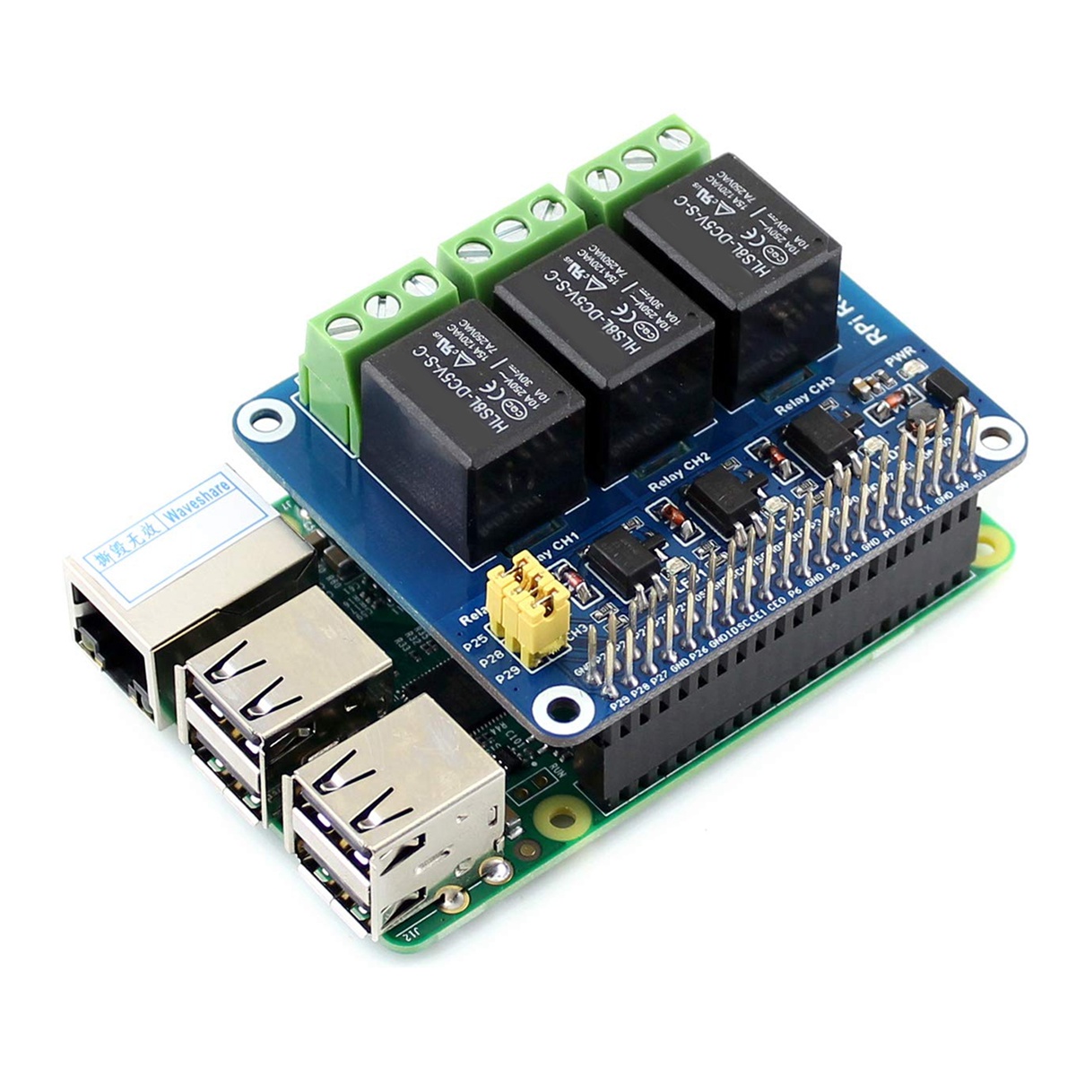 Waveshare 5V 3-Channel Relay M - огляд і ціна Pi Zero W Board