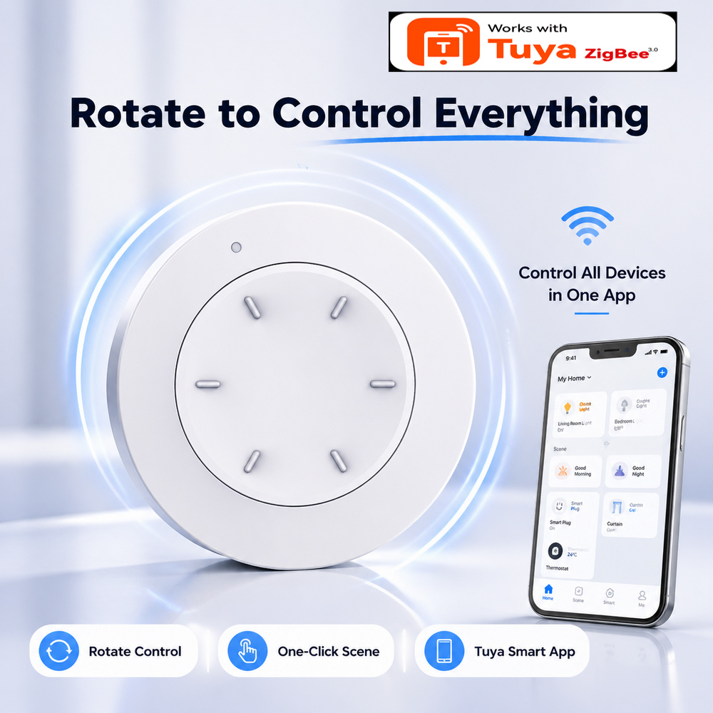 Smart ZigBee Knob Switch Work  - огляд і ціна Home Automation Ideas