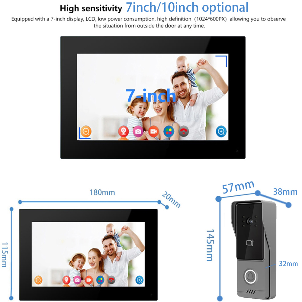 WiFi Touch Screen Intelligent  - огляд і ціна Smart Doorbell Wired