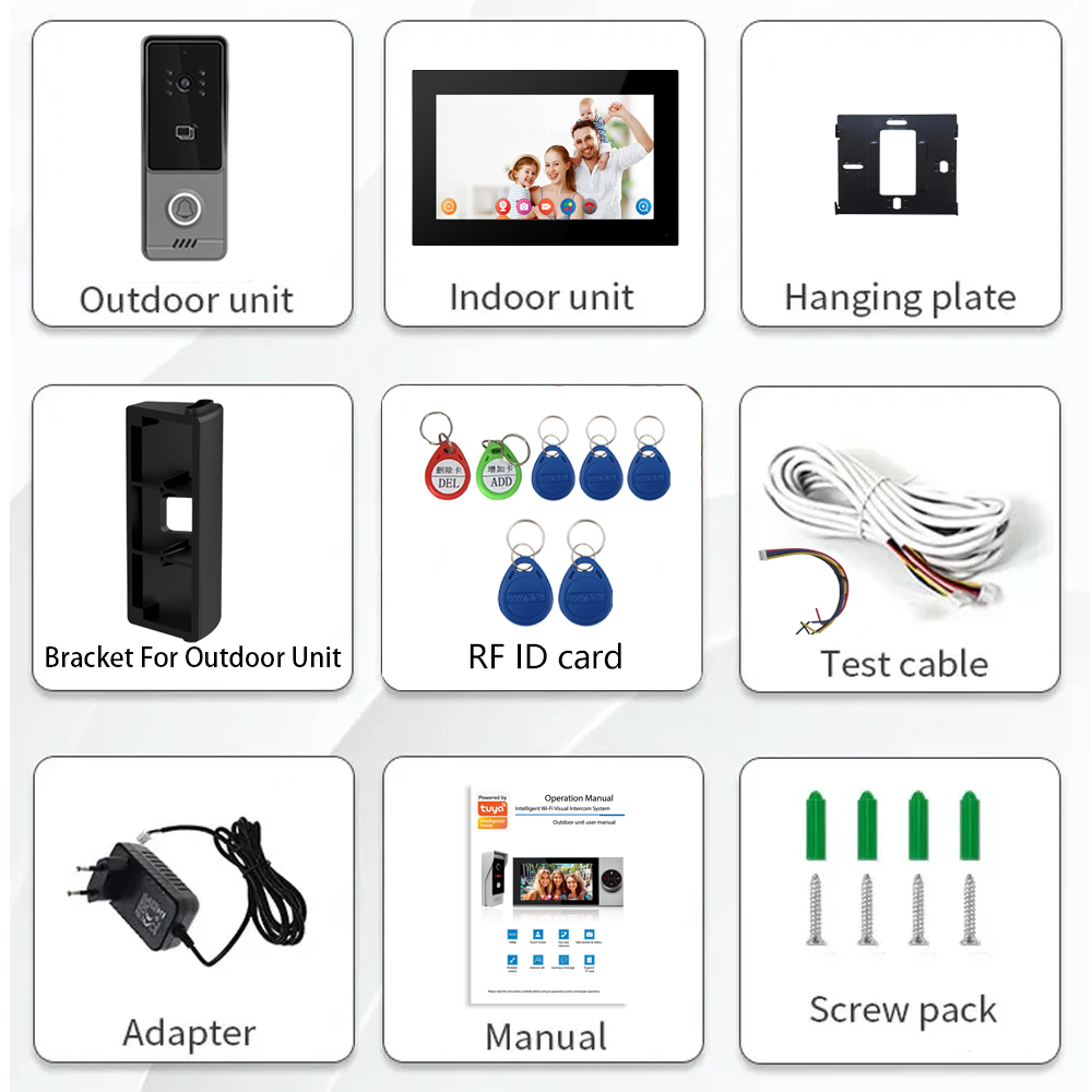 WiFi Touch Screen Intelligent  - огляд і ціна Smart Doorbell Wired