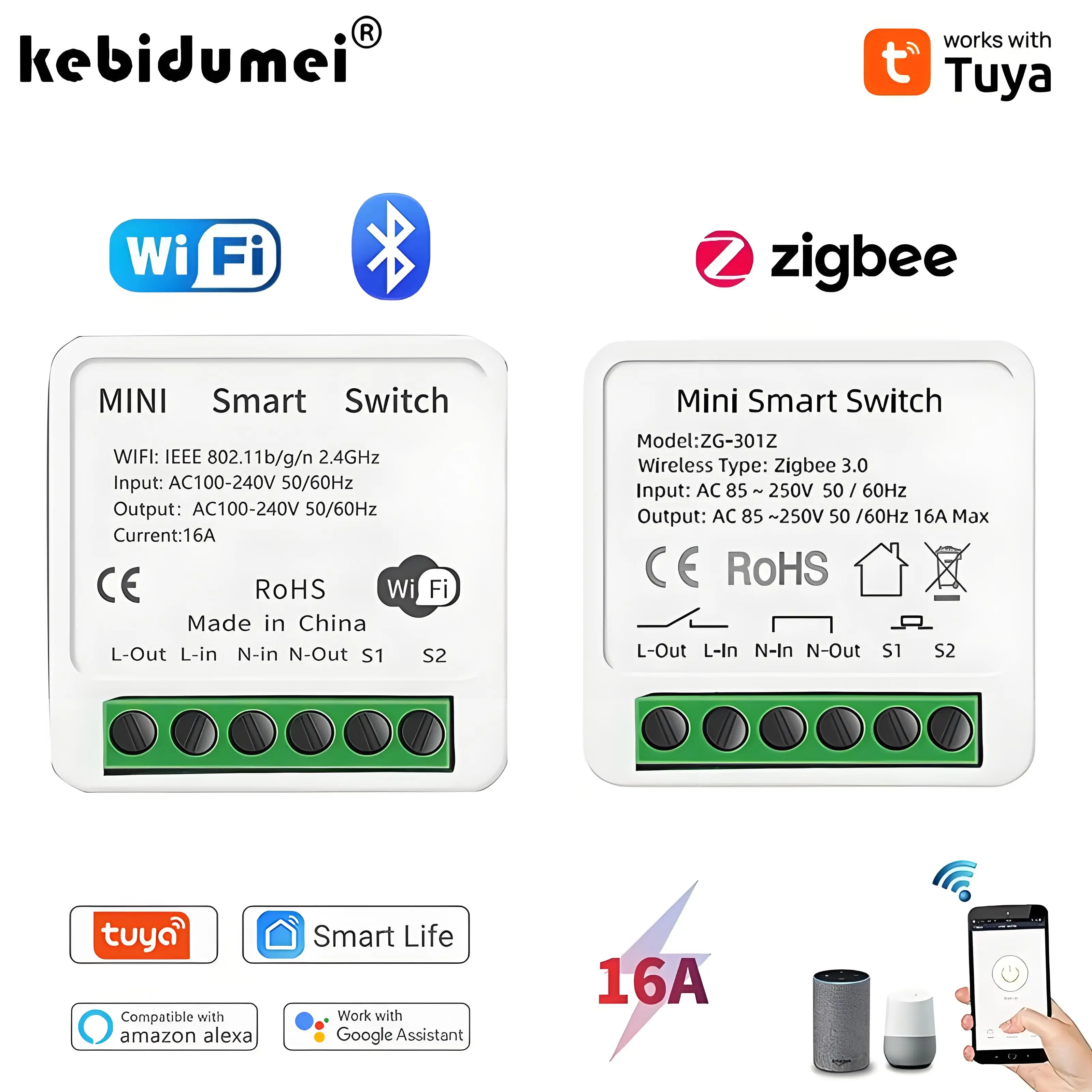 16A Tuya Zigbee 3.0 Mini Smart - огляд і ціна Smart Home Automation Diy