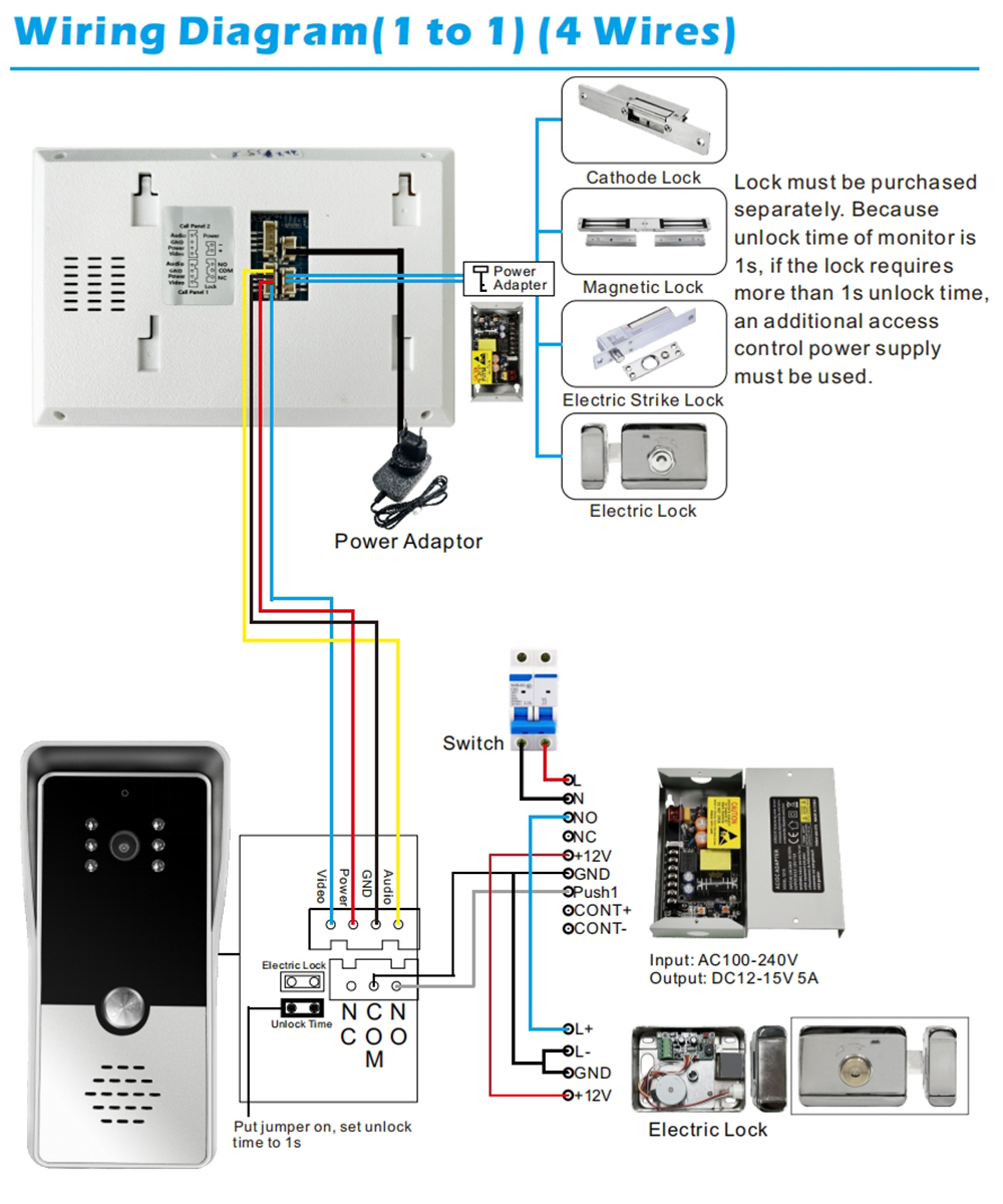 7inch Color Wired Video Interc - огляд і ціна Smart Doorbell Wired