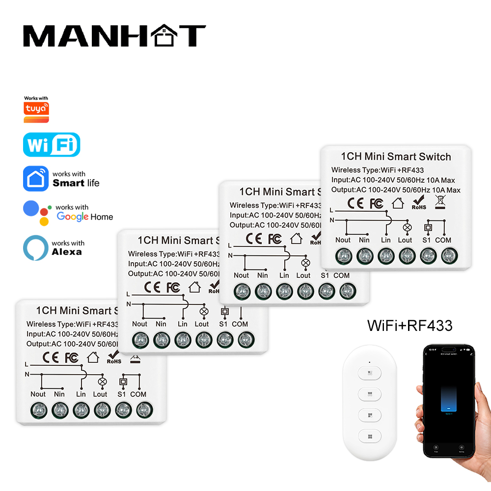10A Mini WIFI Smart Switch RF4 - огляд і ціна Home Automation Ideas